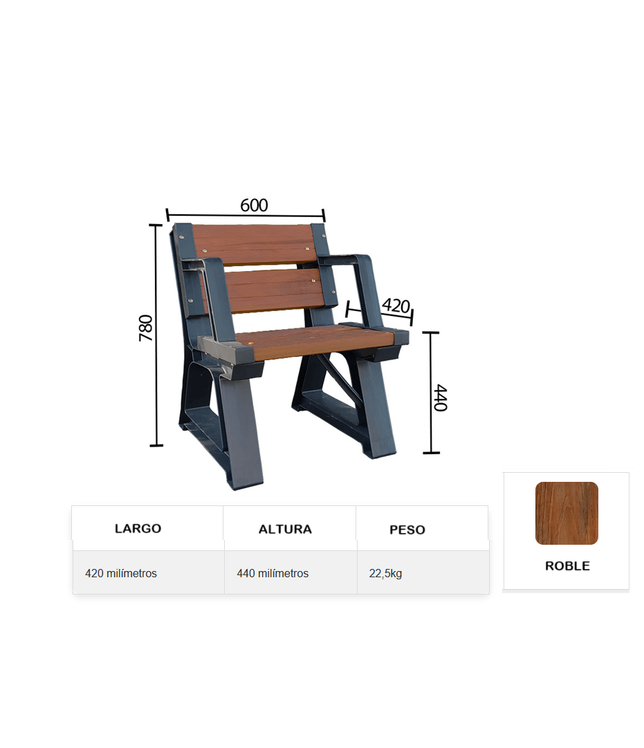 Silla de madera plástica Premium